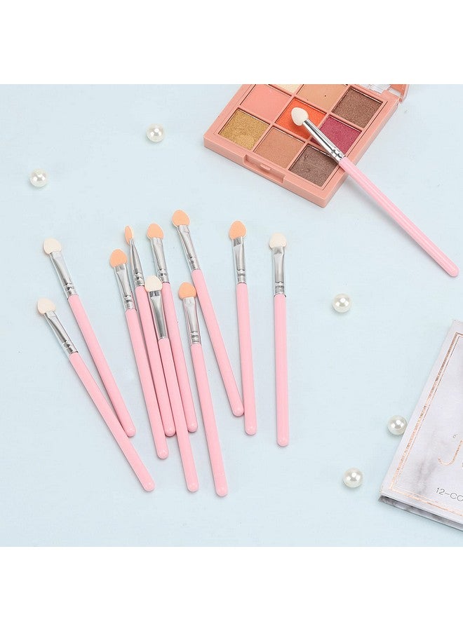 Tecbeauty 50Pcs Eye Shadow Brushesmakeup Brushes Eyeshadow Applicators Sponge Double Sided Reusable（Pink） - Image 5