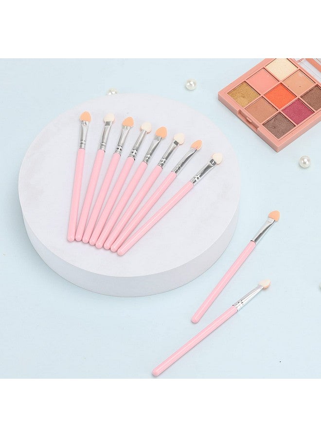 Tecbeauty 50Pcs Eye Shadow Brushesmakeup Brushes Eyeshadow Applicators Sponge Double Sided Reusable（Pink） - Image 4