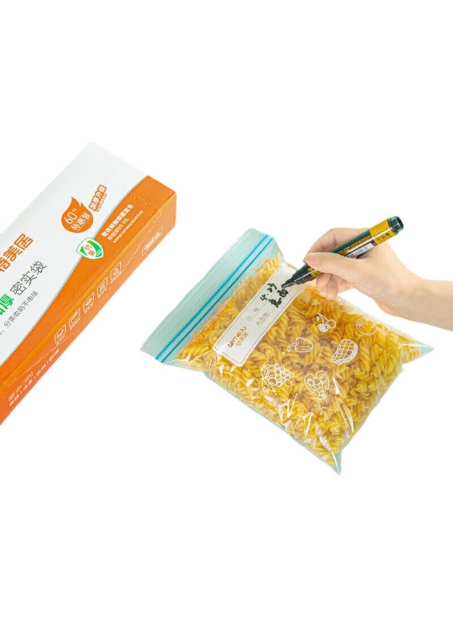 Temeiju Antibacterial Food Storage Bags, Small Size, Zipper Seal, Food-Grade, Thickened, Airtight Bags, Food Preservation Plastic Bags - Image 1