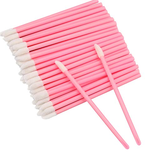 G2PLUS 200PCS Lip Gloss Applicators Disposable Lip Brushes Lipstick Gloss Wands Applicator Perfect Makeup Tool Kits Pink
