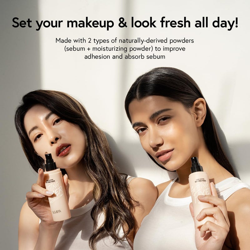 AK AEKYUNG LUNA Long Lasting Setting Fixer Spray 3.3 fl oz, Weightless with Micro-Fine Mist, Natural Finish, Non-Drying Formula for All Skin Types, Korean Makeup - Image 2