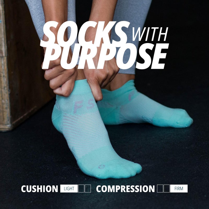 OS1st FS4 Plantar Fasciitis No Show Socks relieves plantar fasciitis, heel/arch pain and improves circulation - Image 4