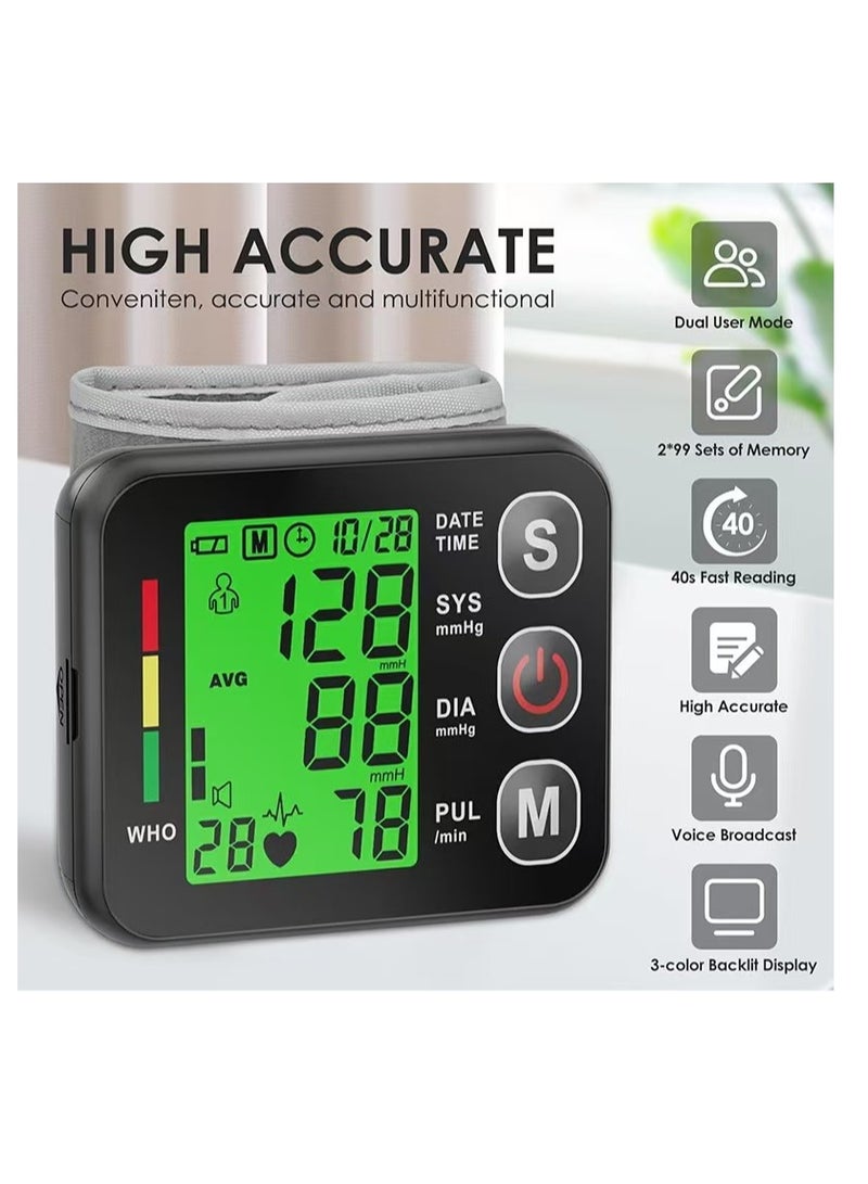 Generic Home Electronic Blood Pressure Monitor Fully Automatic Large Screen Voice Broadcast Blood Pressure Measuring Instrument  - Image 4