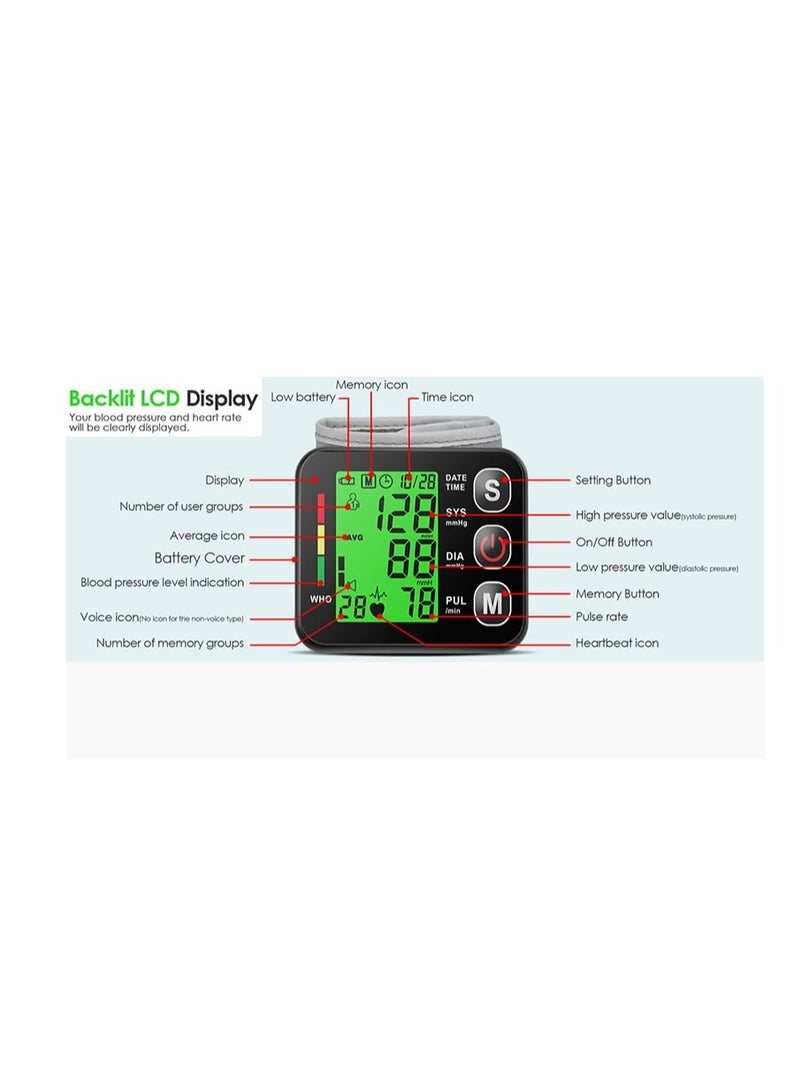 Generic Home Electronic Blood Pressure Monitor Fully Automatic Large Screen Voice Broadcast Blood Pressure Measuring Instrument  - Image 5