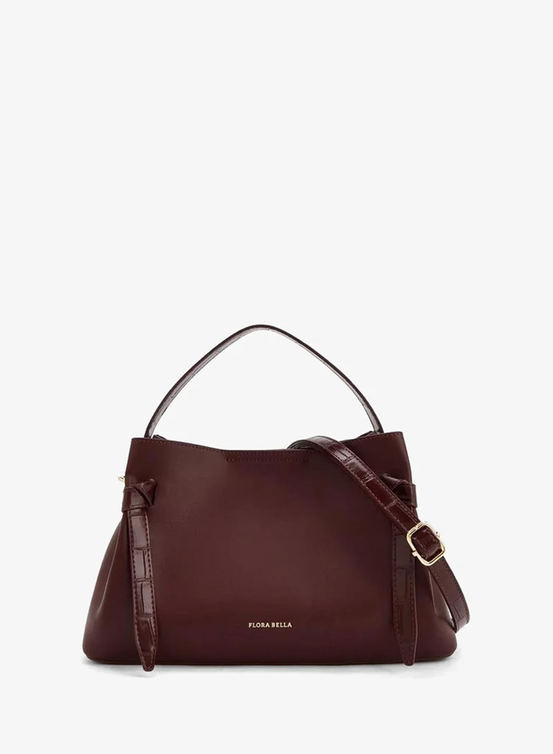 Flora Bella By Shoexpress Solid Tote Bag With Detachable Shoulder Strap