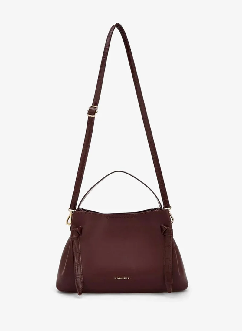 Flora Bella By Shoexpress Solid Tote Bag With Detachable Shoulder Strap