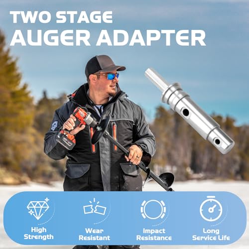 SyunsXoon Two Stage Drill Adapter Replacement for StrikeMaster NDA-3 Auger Adapter, Efficient Power Ice Auger Drill Chuck Fits for 4" - 8" StrikeMaster Mora & Lazer Hand & Power Auger Drills - Image 3