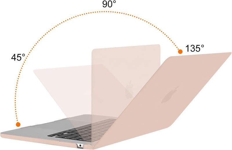 موسيسو حافظة MOSISO متوافقة مع MacBook Air مقاس 15 بوصة M5 2026 M4 2025 M3 2024 M2 2023 A3448 A3241 A3114 A2941 شاشة Liquid Retina مع Touch ID، غطاء حماية بلاستيكي صلب، كاميل - Image 4