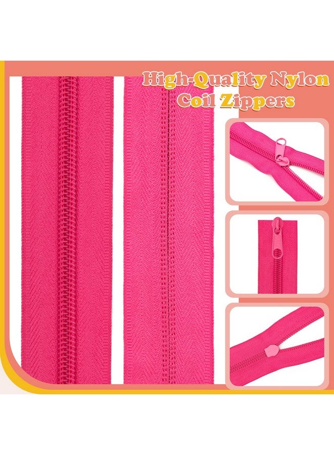 لوكسيف 63 ياردة 21 لونًا #5 سحابات نايلون ملفوفة مع سحّاب 126P، مقص، مسطرة، أطوال متنوعة مقاس 5 سحابات نايلون ملفوفة ملونة بالياردة للخياطة، شريط سحاب للملابس والحقائب ومستلزمات صنع المحافظ - Image 3