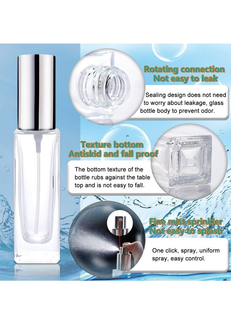 Oasisgalore Refillable Travel Atomizer Perfume Bottle 3-Pack, 3 Pieces of 10ml Mini Glass Spray Bottles with Dispenser  - Image 2