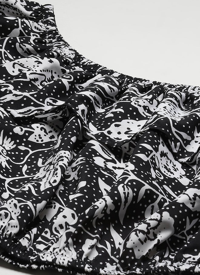 Rue Collection Floral Print Off-Shoulder Ruffles Top for Women - Image 2