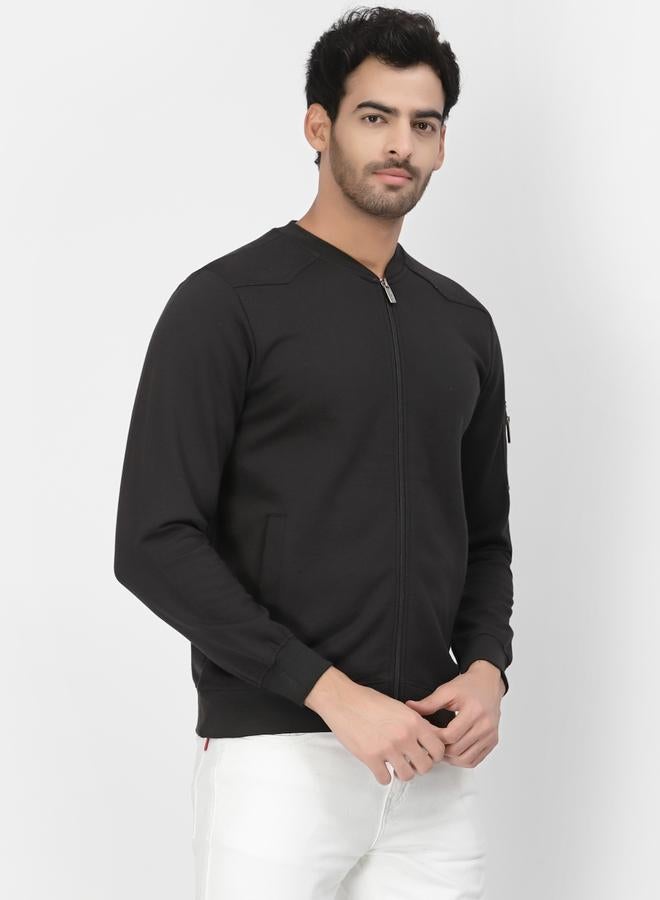 PAUSE Men Black Regular Fit Zip-Up Jacket - Image 4