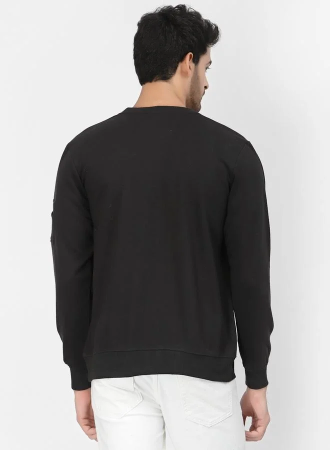 PAUSE Men Black Regular Fit Zip-Up Jacket