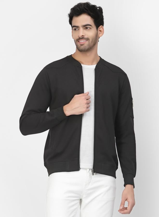 PAUSE Men Black Regular Fit Zip-Up Jacket - Image 1