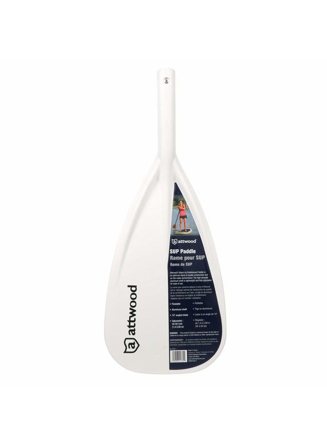 attwood 11772-1 Stand-Up Paddle Board (SUP) Paddle, Length Adjusts 55-82 Inches, Black Aluminum Grip, White ABS Blade - Image 4