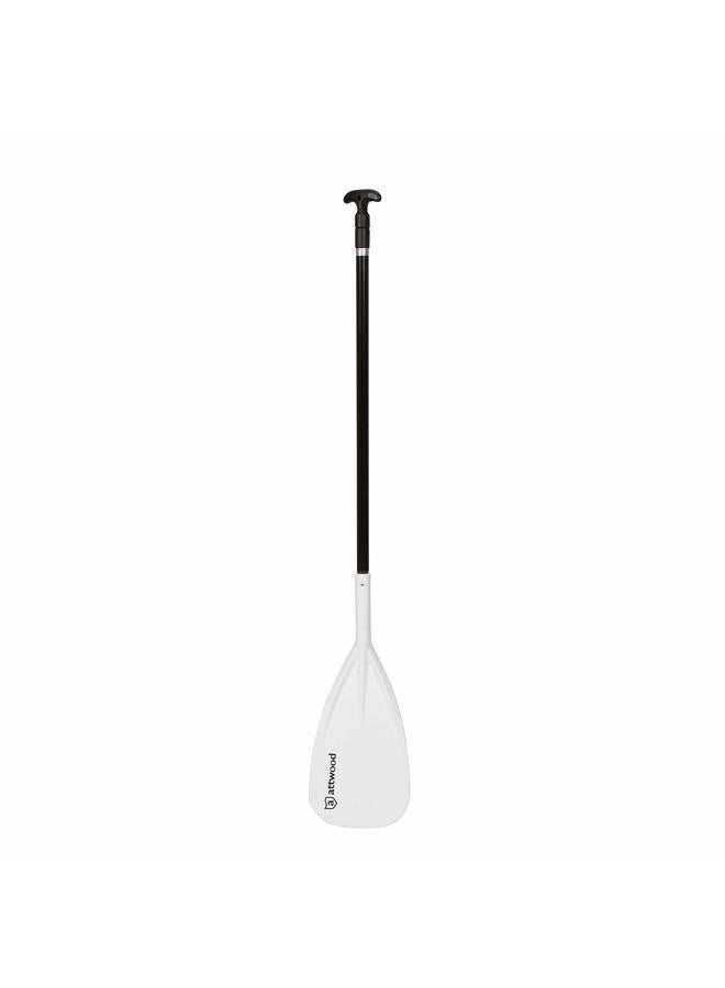 attwood 11772-1 Stand-Up Paddle Board (SUP) Paddle, Length Adjusts 55-82 Inches, Black Aluminum Grip, White ABS Blade - Image 1