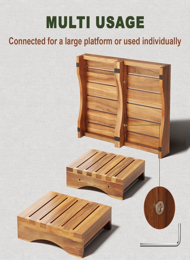 Kzeirm Wooden Step Stool Platform for Seniors - Image 4