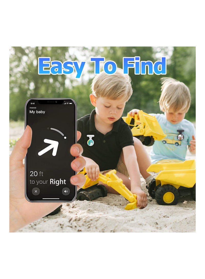 AirTag Holder for Kids, Hidden Case for Apple Air Tag Brooch Pin Portable Than Bracelet, Necklace, Watch Band, Wristband Tags Accessories for Girls (Black, White) - Image 4