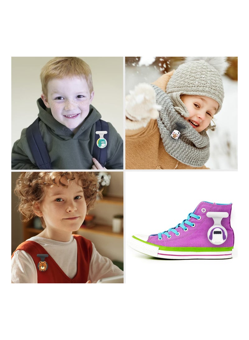 AirTag Holder for Kids, Hidden Case for Apple Air Tag Brooch Pin Portable Than Bracelet, Necklace, Watch Band, Wristband Tags Accessories for Girls (Black, White) - Image 5