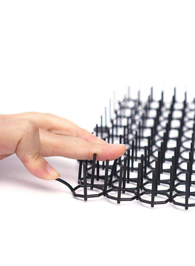 شبكة حديقة مقاومة للأشواك والقطط، سجادة طاردة للقطط، شرائط حماية الحديقة المدببة المضادة للقطط، سجادة مانعة للحفر، مسامير طاردة للقطط، واقي سياج الحديقة للحديقة الخارجية وسياج المزرعة، حصائر طاردة للحيوانات الأليفة للحديقة - Image 4