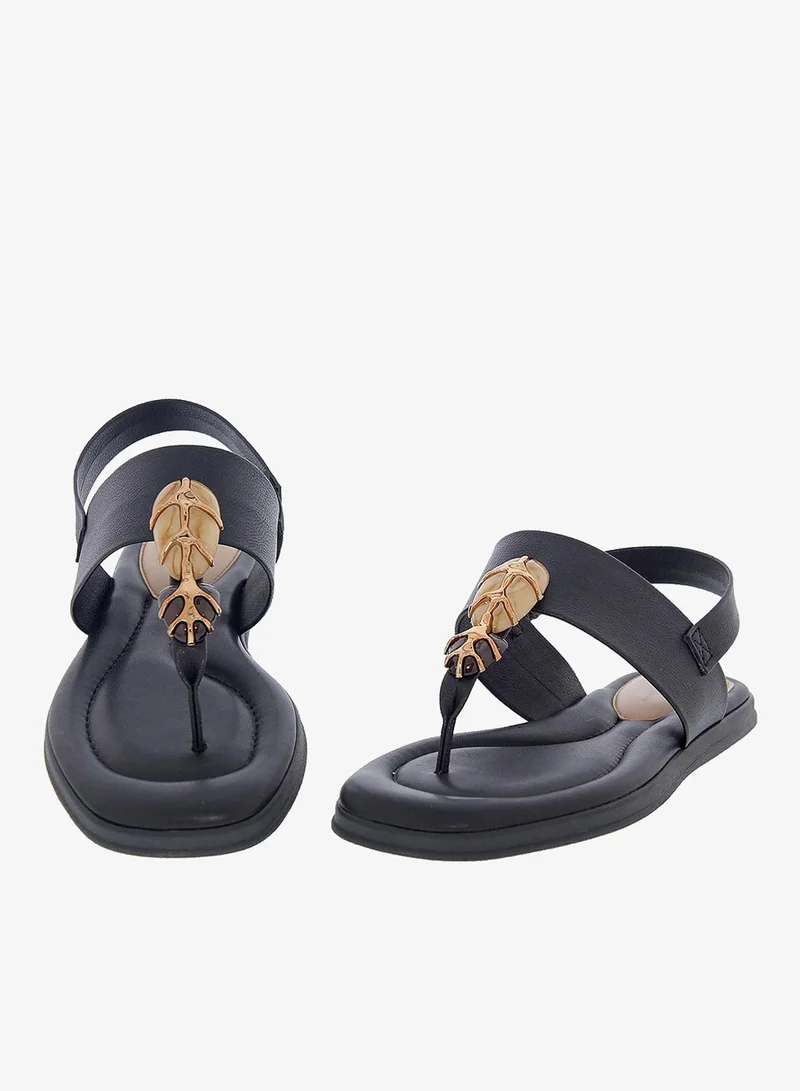 Modare Black Modare Women’s Flat Sandals with Back Strap – Secure Fit and Lightweight Daily Wear for Women | Best Price UAE