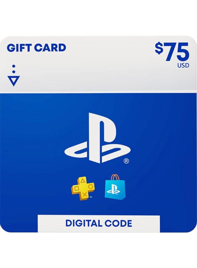 PlayStation Store DIgital Code Gift Card  75 USD