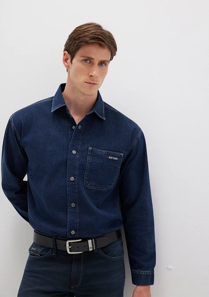 Mavi Aidan Used Indigo Mavi Black Jean Shirt