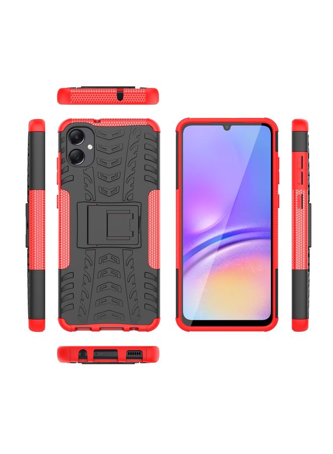 S-TOP Case For Samsung Galaxy A05 4G Tire Texture TPU + PC Phone Case with Holder - Image 2