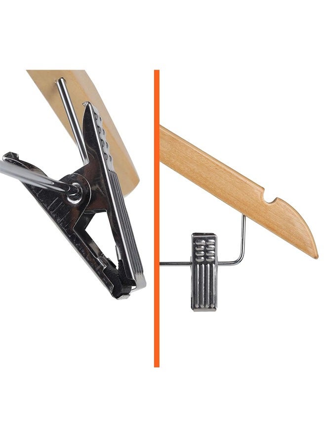 KLNAMAEAAN Pack of 20 High Quality Wooden Suit and Pants Rack with Shoulder Notches Hangers  - Image 4