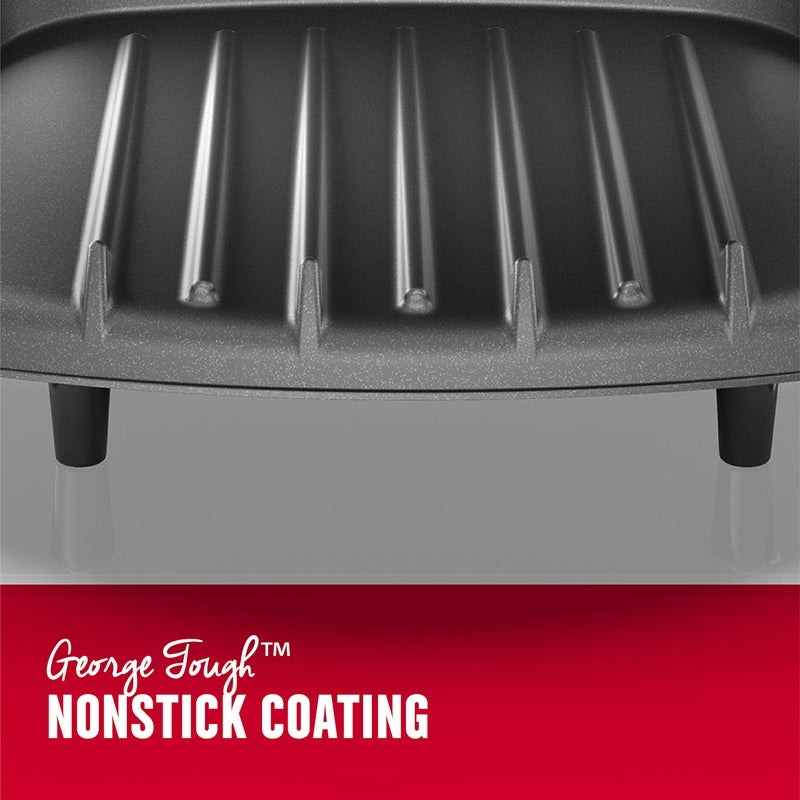 George Foreman 2-Serving Classic Plate Electric Indoor Grill and Panini Press, Black, Small Compact Size, GR10B - Image 5