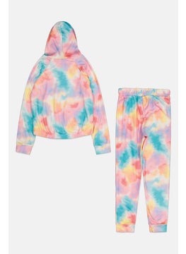 Body Glove Kids Girl 2 Pieces Brand Logo Sweatshirt And Pant Set, Multicolor  - Image 2