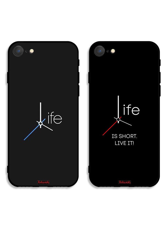 Tolwak Two Cases For Apple iPhone SE (2022) Protective Covers Life Clock - Image 1