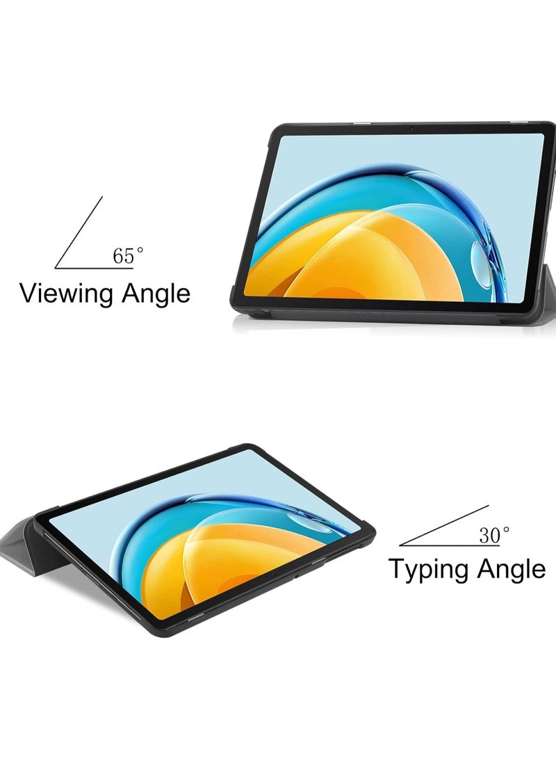 VKL حافظة متوافقة مع هاتف Huawei Matepad SE 10.4 بوصة، حافظة ثلاثية الطي متعددة الزوايا وخفيفة الوزن للغاية لهاتف Huawei Matepad SE 10.4 بوصة إصدار 2022 (رمادي) - Image 2