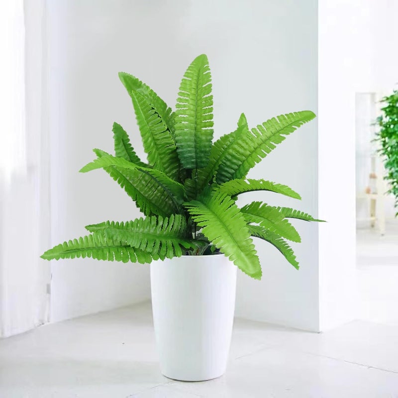 Fake Fern Plant | Realistic Plants Realistic Artificial Fern | Detailed Garden Greenery Ornaments for Summer Outdoors for Living Room, Garage, Study Room - Image 2