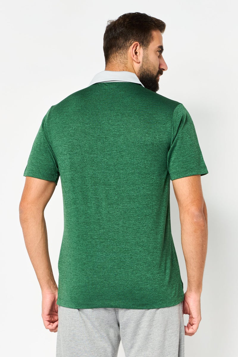 Columbia Men Sportwear Fit Brand Logo Short Sleeve Golf Polo Shirt, Green - Image 2