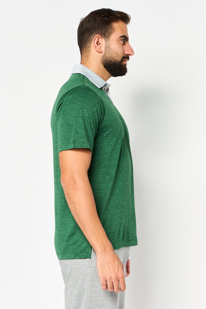 Columbia Men Sportwear Fit Brand Logo Short Sleeve Golf Polo Shirt, Green - Image 4