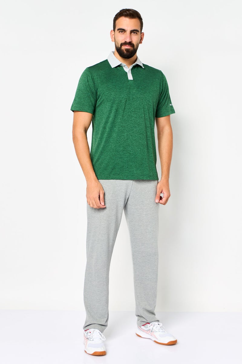 Columbia Men Sportwear Fit Brand Logo Short Sleeve Golf Polo Shirt, Green - Image 3