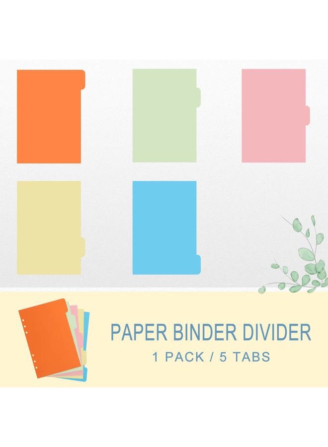 Toplive 6 Ring Binder Cover, Transparent PVC A6 Planner Binder Notebook Cover Refillable Loose Leaf Round Ring Personal Journal with Insert 45 Sheets Paper and Dividers - Image 5