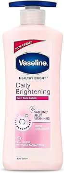 Vaseline فازلين هيلثي برايت مرطب يومي لتفتيح البشرة 600 مل لبشرة متألقة مع فيتامين ب3 لبشرة مشعة بشكل واضح في 2 أسبوع - Image 1