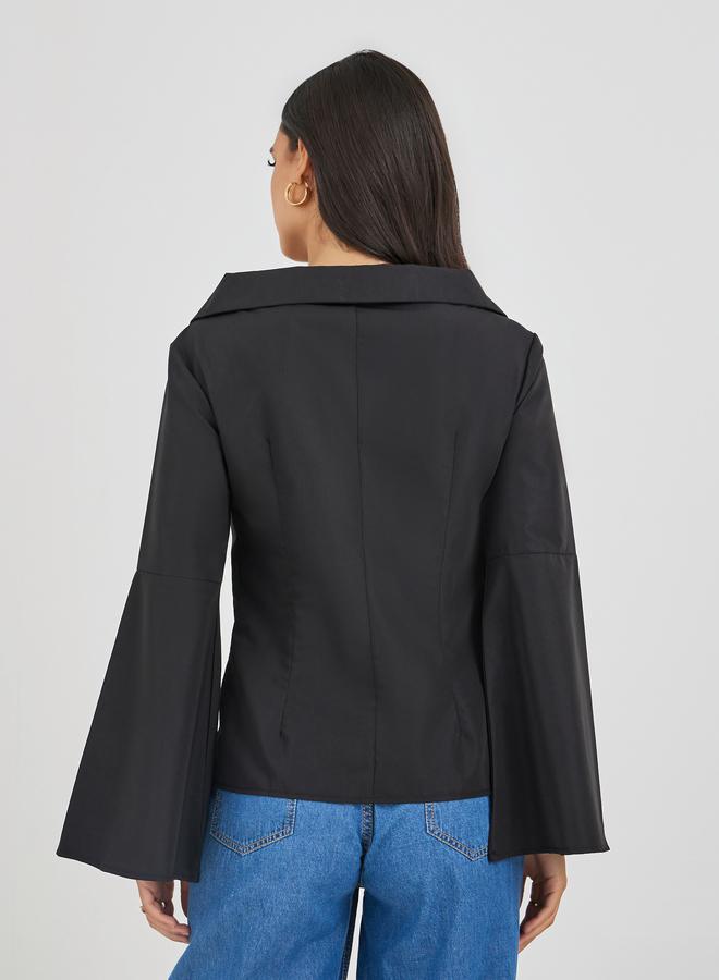 Styli Off Shoulder Button Down Shirt - Image 4