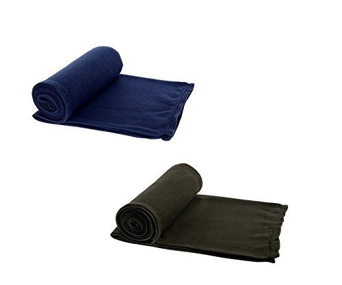 Goyal's ® Single Fleece Blanket Set of 2 (Blue & Green) - Image 1