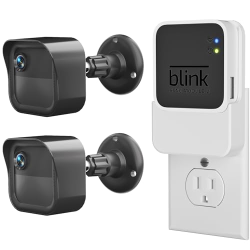 Aaeytby Outdoor Camera Mount for Blink, (2-in-1Minimalist) Sync Module 2 Mount and 2Pack Weatherproof Protective Housing with 360 Degrees Adjustable Bracket for Blink Outdoor 4th&3rd Gen Cam System - Image 1