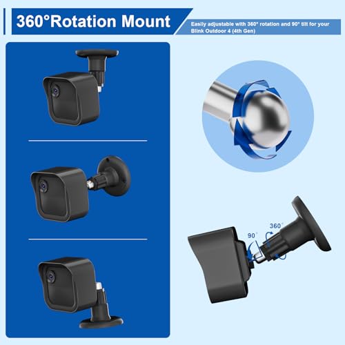 Aaeytby Outdoor Camera Mount for Blink, (2-in-1Minimalist) Sync Module 2 Mount and 2Pack Weatherproof Protective Housing with 360 Degrees Adjustable Bracket for Blink Outdoor 4th&3rd Gen Cam System - Image 5