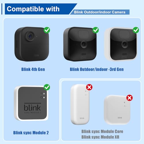 Aaeytby Outdoor Camera Mount for Blink, (2-in-1Minimalist) Sync Module 2 Mount and 2Pack Weatherproof Protective Housing with 360 Degrees Adjustable Bracket for Blink Outdoor 4th&3rd Gen Cam System - Image 3