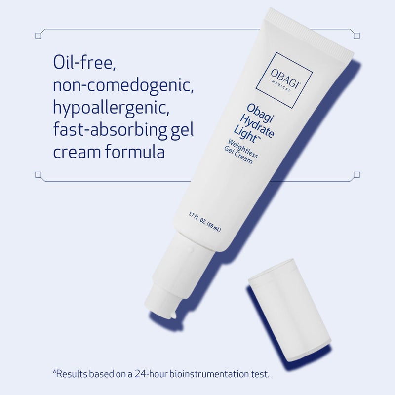 Obagi Medical Obagi Hydrate Light Weightless Gel Cream â€“ Lightweight Moisturizer for 24 Hour Hydration â€“ Oil Free, Hypoallergenic & Suitable for All Skin Types â€“ 1.7 oz - Image 4