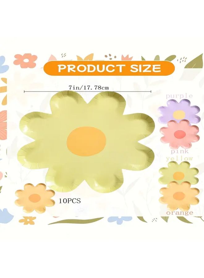 Disposable Pink Flower Plates for Birthday Wedding Picnic Party Supplies - Image 3