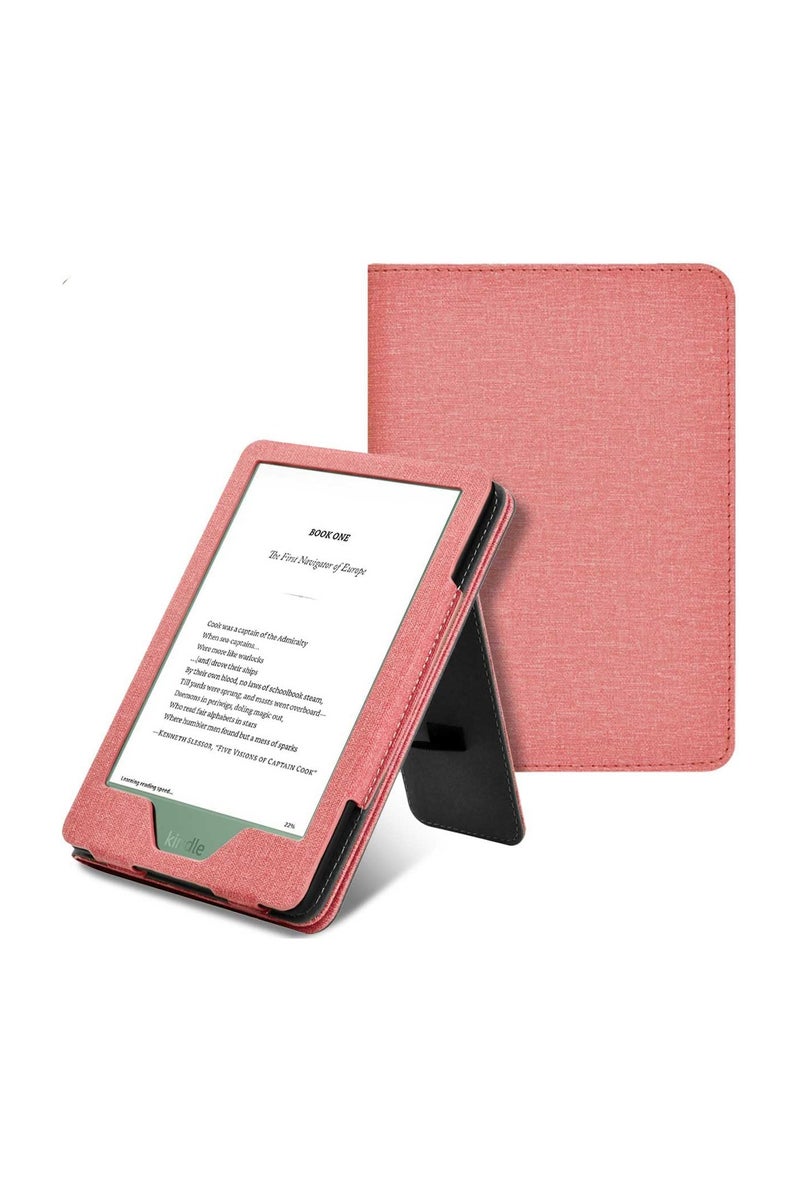 VKL Slimshell Case Cover for 6" Kindle 11th Generation 2024/2022, Smart Shell Cover with Stand Function and Auto Sleep/Wake - Pink (Pink) - Image 1