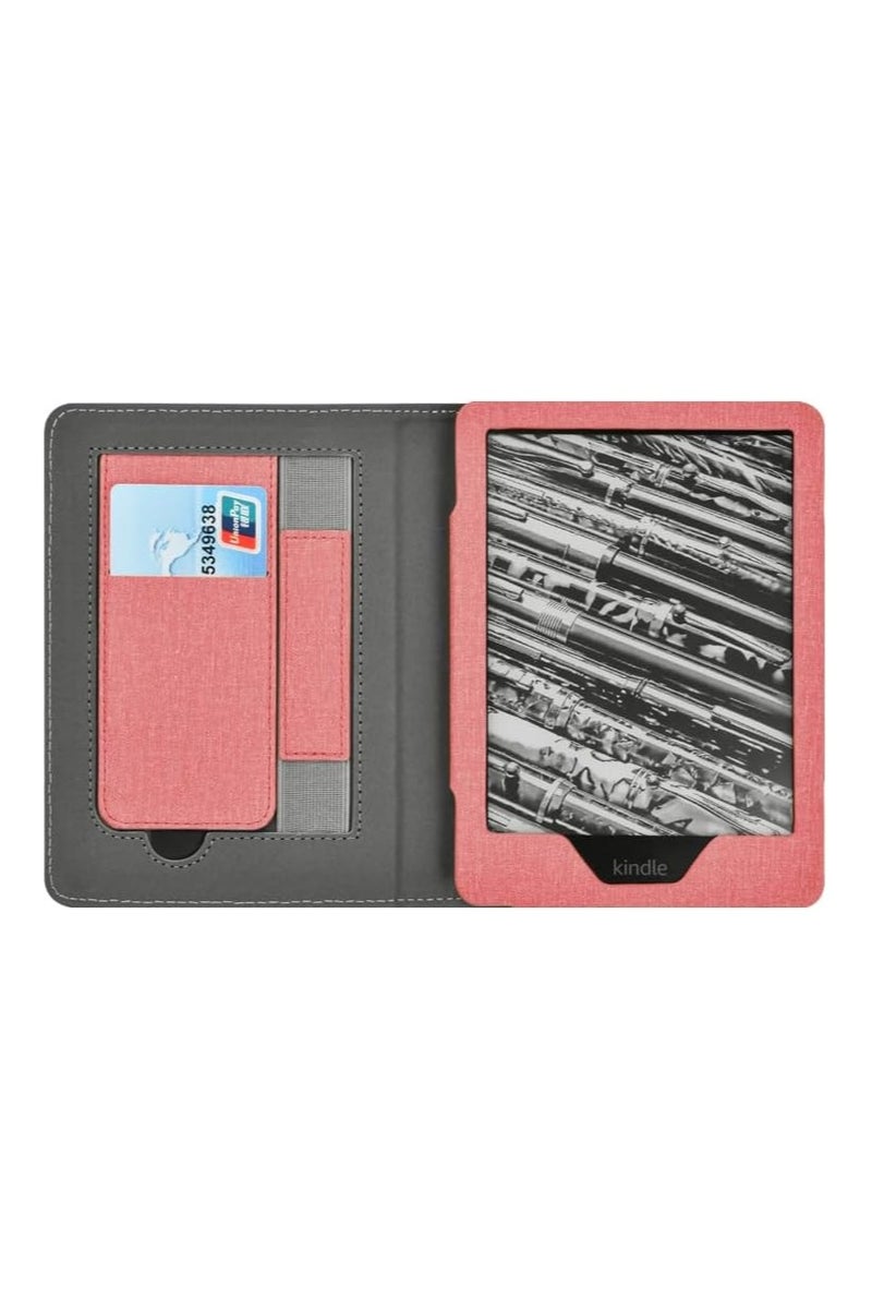 VKL Slimshell Case Cover for 6" Kindle 11th Generation 2024/2022, Smart Shell Cover with Stand Function and Auto Sleep/Wake - Pink (Pink) - Image 3