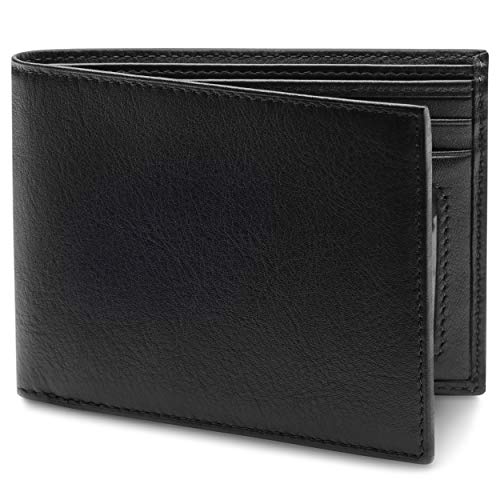 Bosca Men’s Leather Wallet, Nappa Vitello Executive I.D. Wallet For Men With 5 Card Slots, Black - Image 1