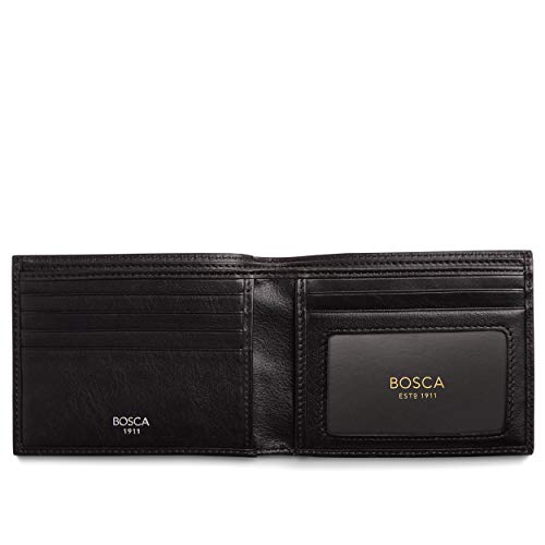 Bosca Men’s Leather Wallet, Nappa Vitello Executive I.D. Wallet For Men With 5 Card Slots, Black - Image 4
